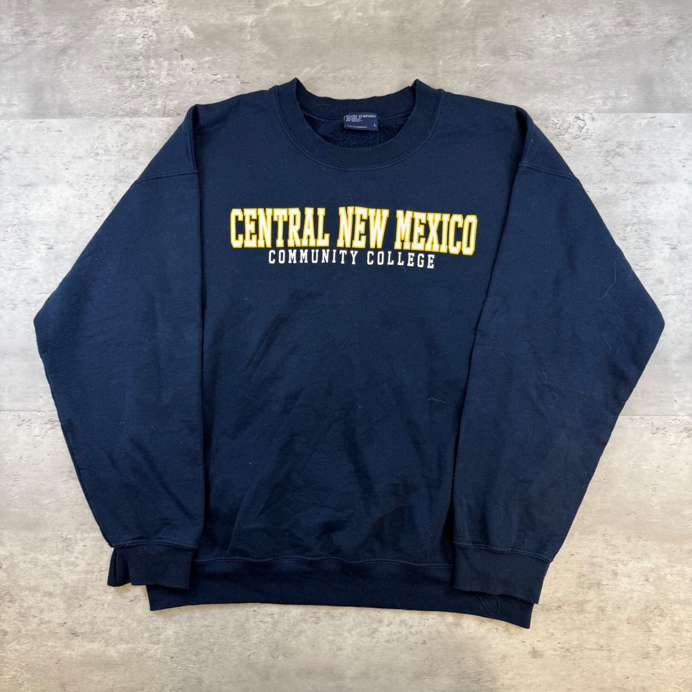 MV Sport Central New Mexico Community College Crewneck Sweatshirt Navy L
